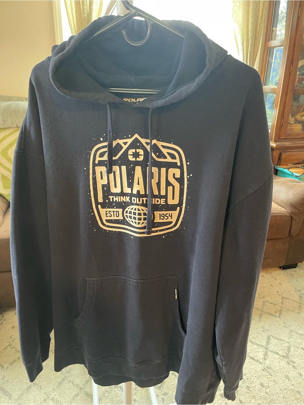Polaris Men’s Navy Graphic Hoodie - Outdoor Logo Pullover